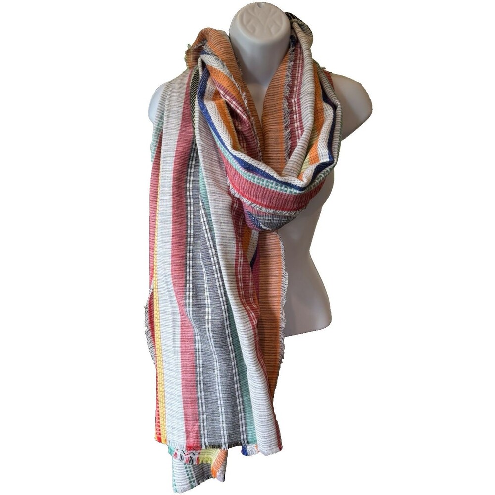 Scarf Collection Eighteen Multicolor Large 80"X 33" Beach Pool Cover Up Pareo